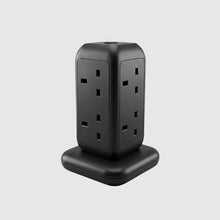 Load image into Gallery viewer, 6 Power Outlets Tower Socket with GaN 65Watts USB A+C Quick Charger PTS-665C