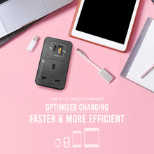 Load image into Gallery viewer, SOUNDTECH MAU-320 3Ways Adaptor with USB A+C Quick Charger, Dark Grey