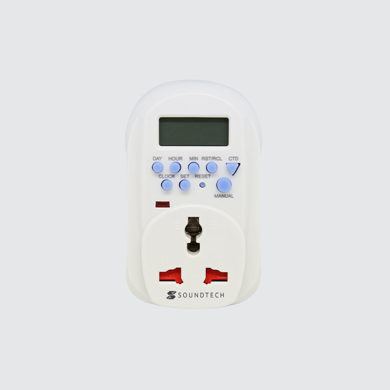 13A Digital Timer with Multiway Plug – SOUNDTECH