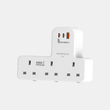 Load image into Gallery viewer, SOUNDTECH PE-333C Power Adaptor with GaN 33Watts USB A+C Quick Charger
