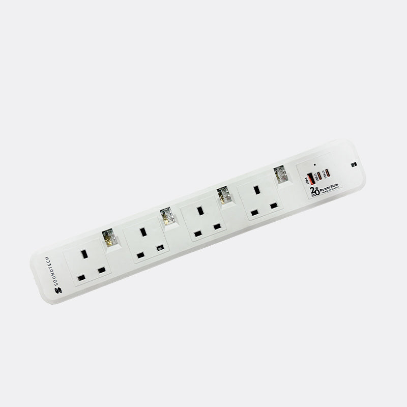 4 Way Extension Socket with USB-A+C