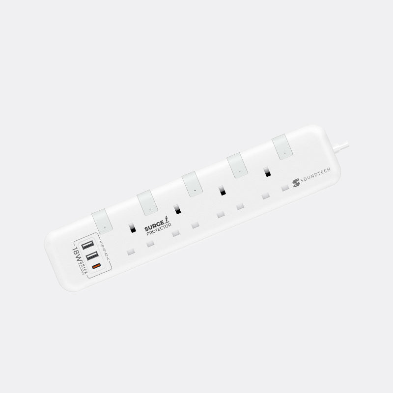 4 Way Extension Socket with USB-A+C