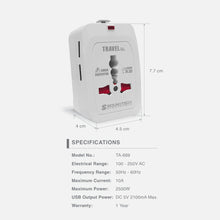 Load image into Gallery viewer, Travel Adaptor with USB TA-669
