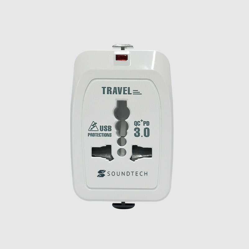 Travel Adaptor with Dual USB A+C 20W Quick Charger