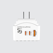 Load image into Gallery viewer, SOUNDTECH TA-865C World Travel Adaptor with GaN PD65Watts USB Quick Charger
